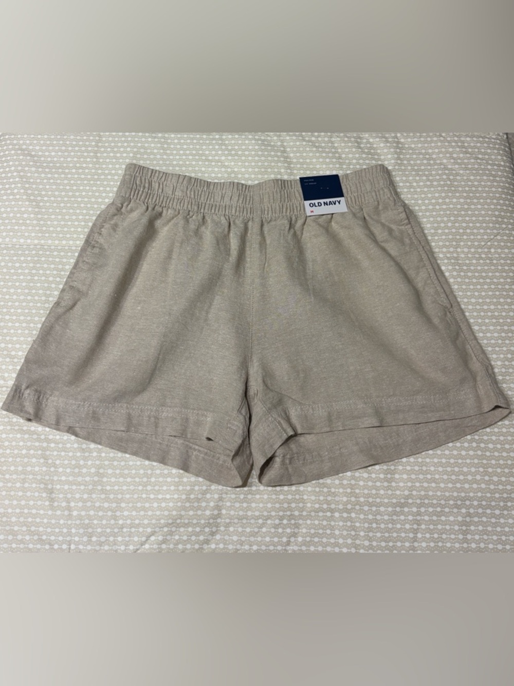 Old Navy Women’s High-Waisted Linen-Blend Pull-On 3.5” Shorts Undyed Size M
